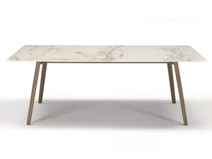 SQUID M - Rectangular die cast aluminium and marble table _ SCAB DESIGN